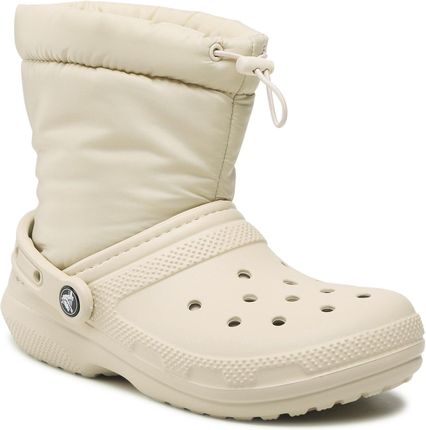 Crocs Botki Classic Lined Neo Puff Boot 206630 Beżowy