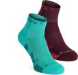 Skarpety inov-8 TrailFly Sock Mid. Zielono-fioletowe. Dwupak.
