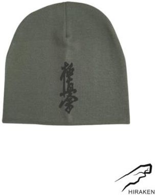 Czapka zimowa bawełniana kanji Kyokushin HIRAKEN - oliwka