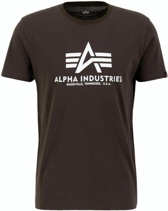 Koszulka Alpha Industries Basic 100501 413 - Czarno-oliwkowa 