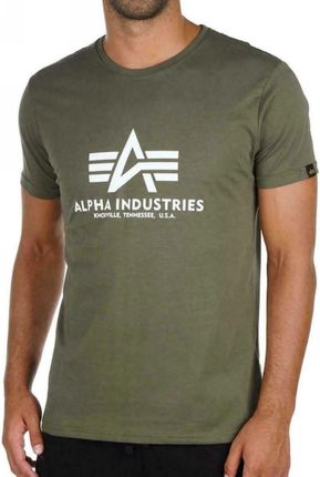 Koszulka Alpha Industries Basic 100501 142 - Ciemnooliwkowa 