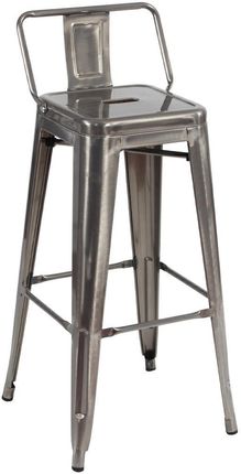 Krzesło barowe z lakierowanego metalu / TOWER BACK 66/ Paris/ industrialne