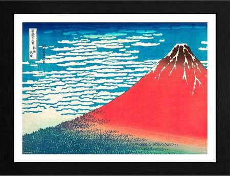 HOKUSAI - Framed print Red Fuji (30x40)