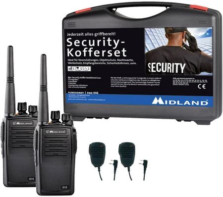 Midland Radiotelefon Pmr G15 Pro Pmr 2Er Security Inkl. Ma 25-M