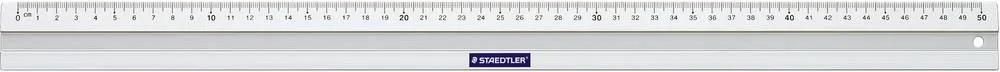 Staedtler Staedtler Mars 563, Aluminium Ruler, Stain-Resistant Edges, Non-Slip Pad, 563 50, Plastic, Silver, 50 Cm - View #5