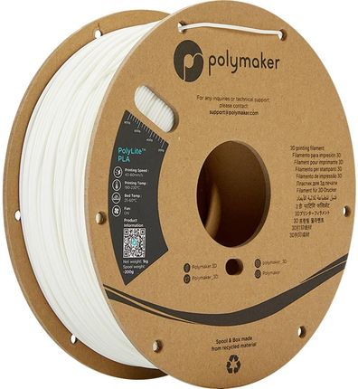 Polymaker Filament Do Drukarek 3D Pla, Pa02002, Średnica Filamentu: 1.75 Mm, 1000 G, Biały