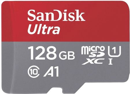 Sandisk Karta Pamięci Microsdxc Microsdxc Ultra 128Gb + Adapter, 128 Gb, A1 Application Performance Class, Uhs-Class 1