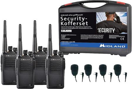 Midland Radiotelefon Pmr G15 Pro Pmr 4Er Security Inkl. Ma 25-M