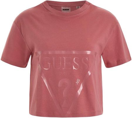 Damska Koszulka z krótkim rękawem Guess Adele Crop T-Shirt V2Yi06K8Hm0-Blpn – Różowy