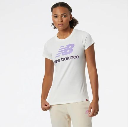 Damska Koszulka z krótkim rękawem New Balance NB Essentials Stacked Logo Tee Nbwt91546Mlt – Wielokolorowy