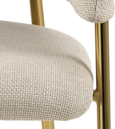 Actona Company Krzesło Do Jadalni Glamour Na Złotych Nogach Ann Beżowe 31822 - zdjęcie 2
