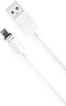 XO kabel magnetyczny NB187 USB - Lightning 1,0 m 2,1A biały