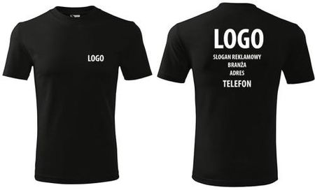 Malfini Solidna Koszulka Reklamowa Z Logo Firmy Własnym Napisem Tshirt 200G