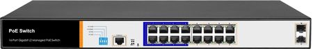 Internec Switch Zarządzalny 16 Poe+ 2Sfp Spem016B 2F (SPEM016B2F)