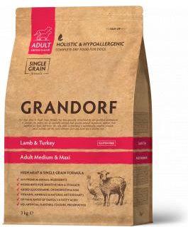 Grandorf Lamb Turkey Adult Medium Maxi Breed Sucha Karma Dla Dorosłych Psów Średnich I Dużych Ras Z Jagnięciną Indykiem 3Kg