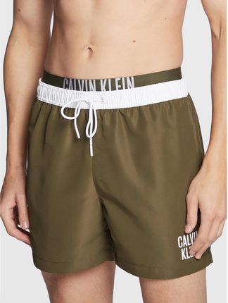 Calvin Klein Swimwear Szorty kąpielowe KM0KM00791 Khaki Regular