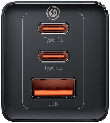 фото Мережевий зарядний пристрій Baseus GaN5 Pro Fast Charger 65W Black Type-C to Type-C cable (CCGP120201) 3