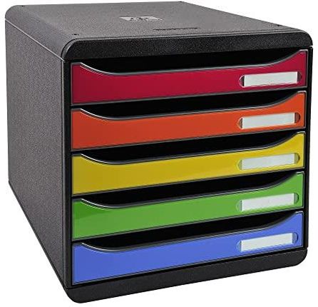 Exacompta 3097298D Organizer Premium Big Box Plus 5 Szuflad O Dużej Pojemności Pojemnik Na Dokumenty A4+ Dla Większej Ilości Miejsca Na Biurku Szafka