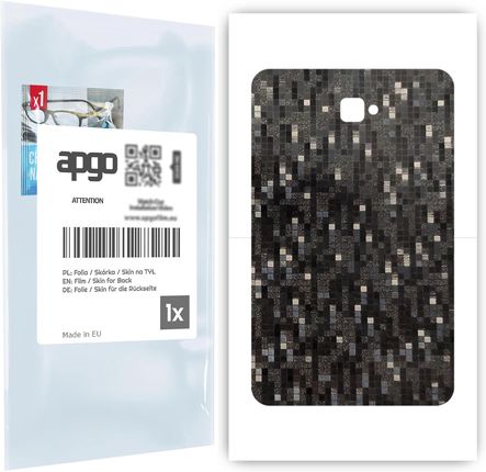 Apgo Folia naklejka skórka strukturalna na TYŁ do Samsung Galaxy Tab A 10.1 (2016) - Carbon Pixel Czarny SKINS (CPIXAPGO004998TYT)
