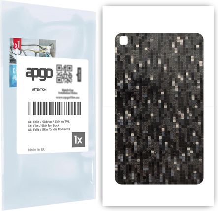 Apgo Folia naklejka skórka strukturalna na TYŁ do Samsung Galaxy Tab A 10.1 (2019) - Carbon Pixel Czarny SKINS (CPIXAPGO004999TYT)