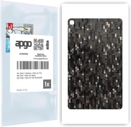Apgo Folia naklejka skórka strukturalna na TYŁ do Samsung Galaxy Tab A 8.0 & S Pen (2019) - Carbon Pixel Czarny SKINS (CPIXAPGO005002TYT)
