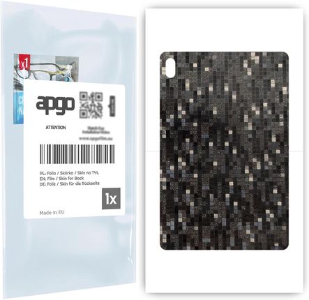 Apgo Folia naklejka skórka strukturalna na TYŁ do Samsung Galaxy Tab S6 - Carbon Pixel Czarny SKINS (CPIXAPGO005014TYT)