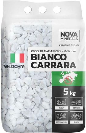 Otoczak Bianco Carrara 8-16mm 5Kg Biały Nova Minerals