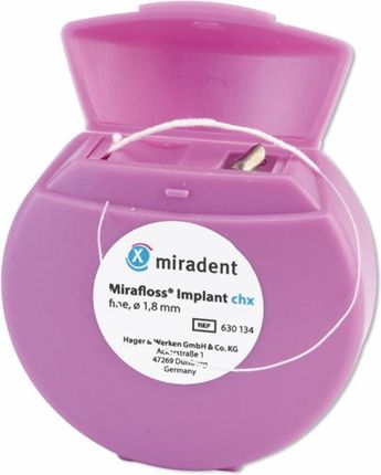 Miradent Mirafloss Implant chx Nić dentystyczna z chlorheksydyną 50szt