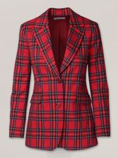 Zdjęcie Czerwona marynarka damska w kontrastową kratę - Rawicz