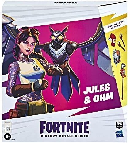 Hasbro Fortnite Victory Royale Series Jules e Ohm Pacote Deluxe Figuras de ação Colecionáveis com Acessórios – Idades a partir de 8 anos, 15 cm