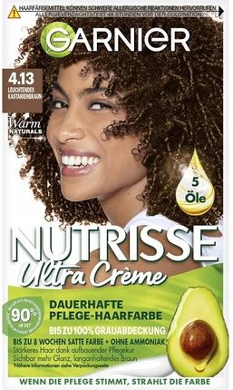 Garnier Nutrisse Farba do włosów 4.13 Jasny Kasztanowy Brąz