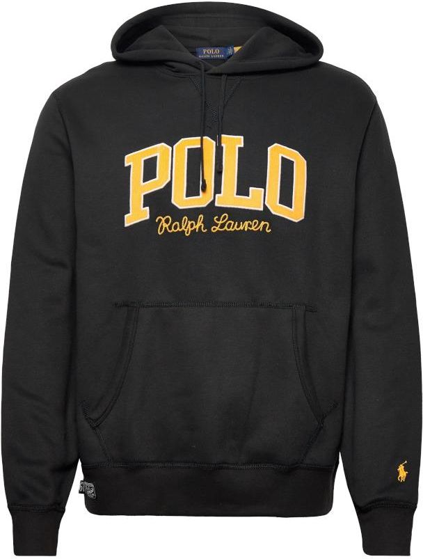 polo fleece logo hoodie