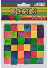 Zdjęcie Drewniane Kostki mix kolorów 15x15 mm 36 sztuk - Dobra