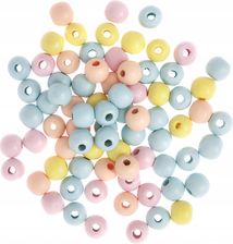 Koraliki Drewniane Kulki Pastelowe 12mm MIX Eko