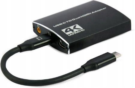 Gembird Adapter Usb-c do 2xHDMI 4Kx2K audio (ACMHDMIF201)