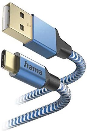 Hama Reflected USB-C - USB-A 1,5m niebieski (201558)