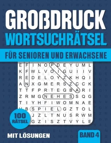 Wortsuchrätsel Großdruck: Buchstabenrätsel In Großer Schrift Für ...