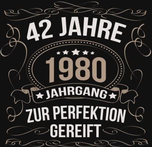 42 Jahre Jahrgang 1980 zur Perfektion gereift Lustiges Geschenk zum