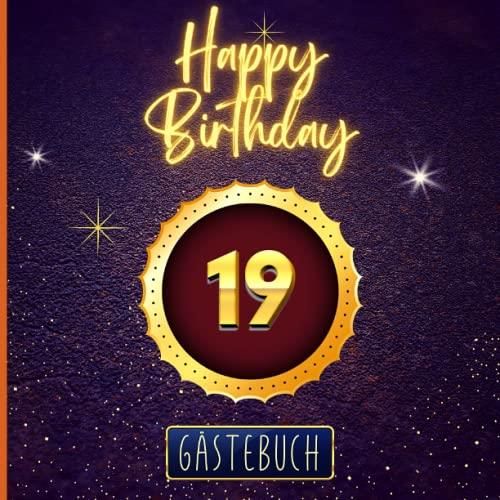 19 Happy Birthday Gästebuch zum 19. Geburtstag für mädchen und jungs I