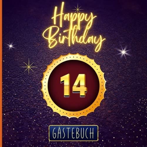 14 Happy Birthday Gästebuch zum 14. Geburtstag für mädchen und jungs I
