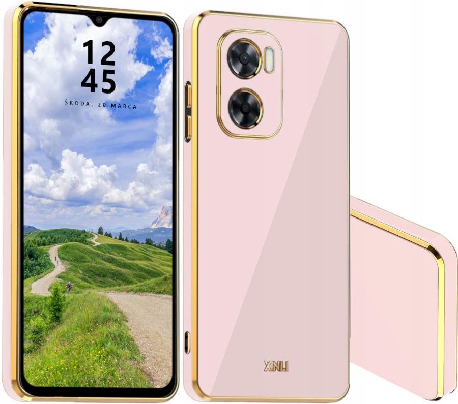 BRAINS Cover Per Oppo A57 4G / Oppo A57s - Custodia Posteriore In Vetro Temperato 9H + Silicone TPU - Compatibile Ricarica Wireless - 6