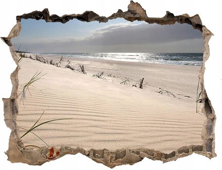 Naklejka fototapeta 3D widok Mrzeżyno plaża 95x64