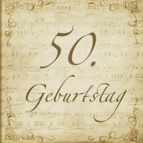 50. Geburtstag Gästebuch mit edlem Softcover I 60 Seiten für 30