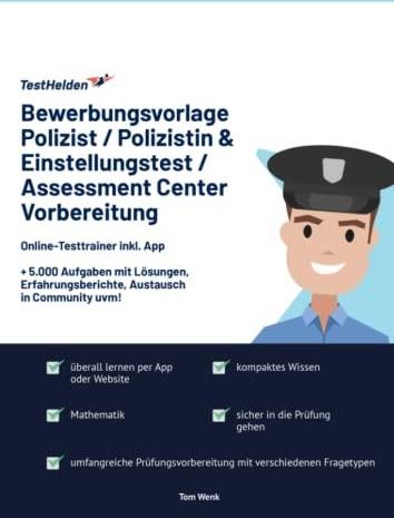 Bewerbungsvorlage Polizist / Polizistin & Einstellungstest / Assessment ...