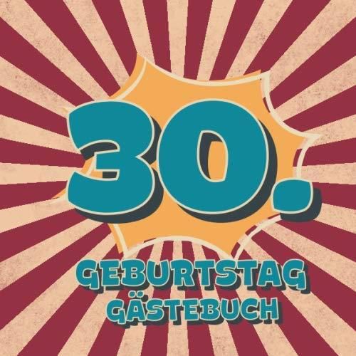 30. Geburtstag Gästebuch Retro Style Geburtstags Party Gäste Buch für