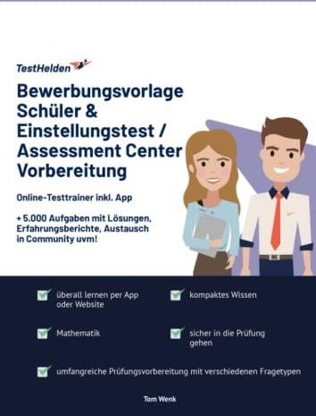 Bewerbungsvorlage Schüler & Einstellungstest / Assessment Center ...