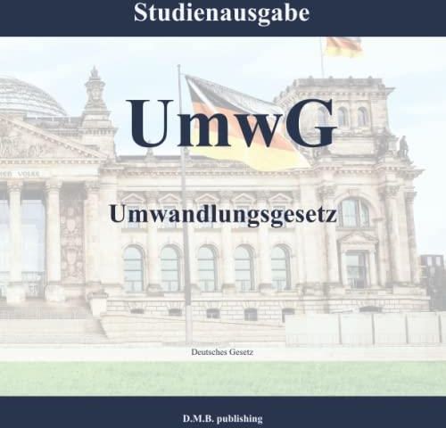 UmwG - Umwandlungsgesetz: Studienausgabe - Literatura Obcojęzyczna ...