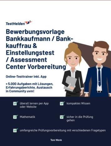 Bewerbungsvorlage Bankkaufmann / Bankkauffrau & Einstellungstest ...