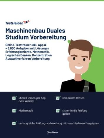 Maschinenbau Duales Studium Vorbereitung: Online-Testtrainer Inkl. App ...