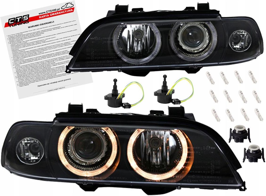 Lampa przednia Cts Tuning Bmw 5 E39 9503 Lampy Reflektory Black Ringi Xenon Opinie i ceny na